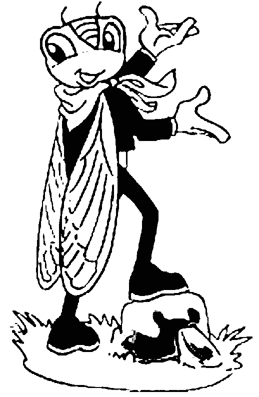 coloriage cigale chantante